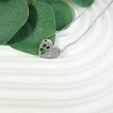 Ezüst szív mancs nyaklánc medállal