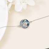 Állítható szerencsekarkötő sterling ezüstből, kutyamotívummal