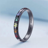 Sterling ezüstből készült mancsnyom gyűrű