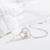 Állítható, kutyás motívumú barátság karkötő