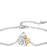 Állítható, kutyás motívumú barátság karkötő