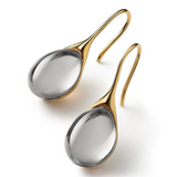 Kristálycsepp fülbevalók aranyból és ezüstből