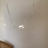 Mászó macska – ezüst nyaklánc