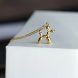 Balloon Dog necklace – playful women's necklace with animal pendant, gold color