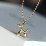 Balloon Dog necklace – playful women's necklace with animal pendant, gold color