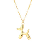 Balloon Dog necklace – playful women's necklace with animal pendant, gold color